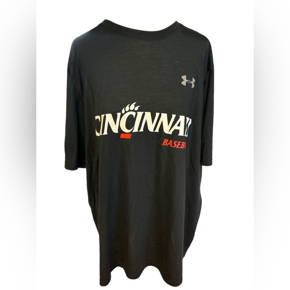 Cincinnati Bearcats Baseball Under Armour Black Classic Logo Performance Tee - Picture 1 of 3